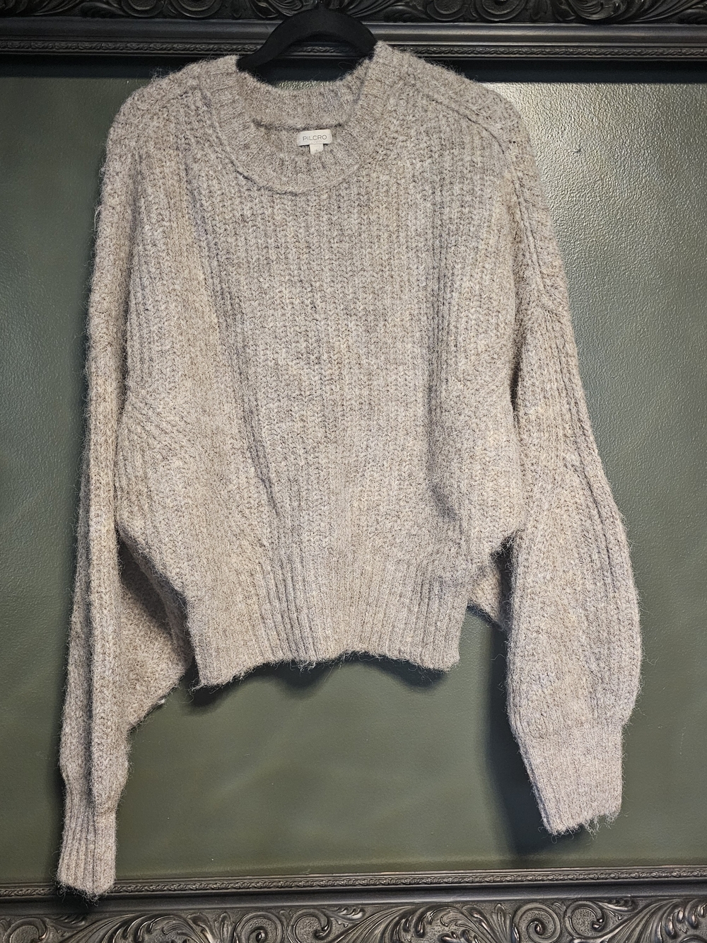 Pilcro Soft Taupe Crewneck Sweater